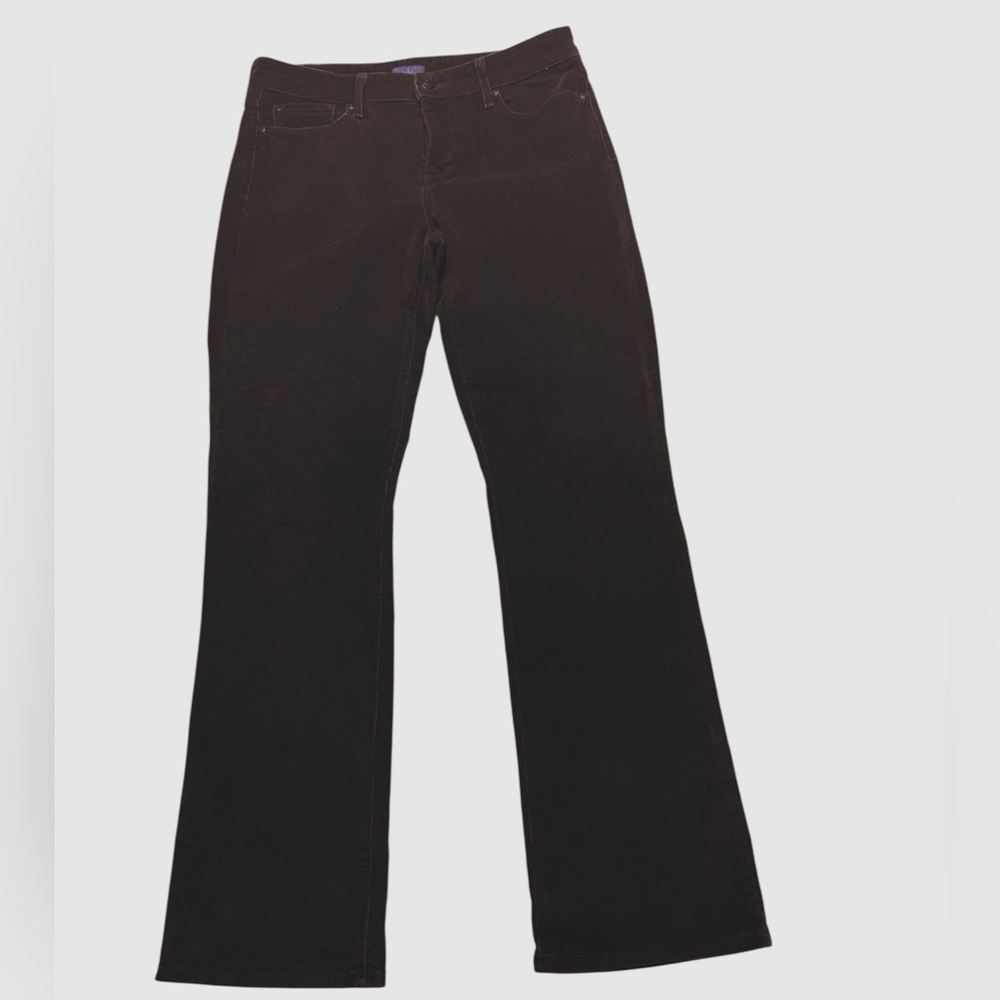NYDJ Dark Brown Corduroy Bootcut Jeans 10
